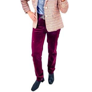 GAP Denim Corduroy Stretchy Low Rise Burgundy Pants - Size Small (fits like 4)